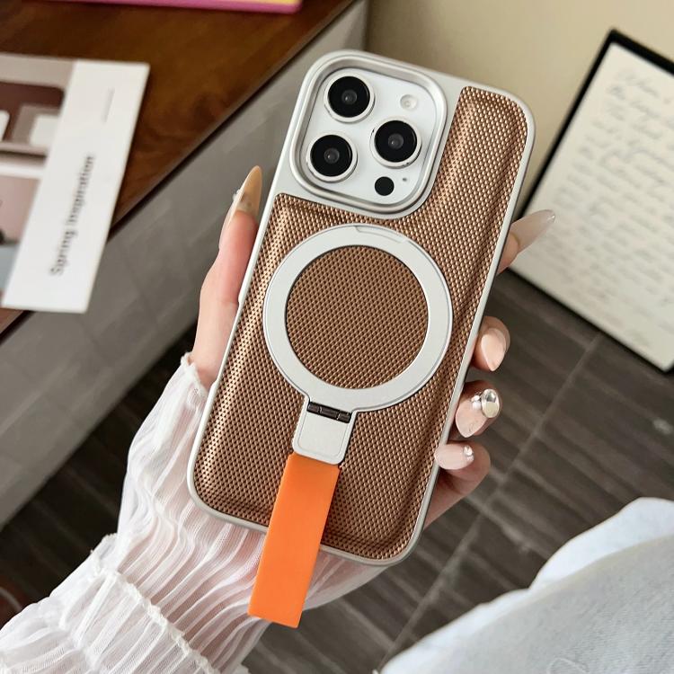 Anello con texture diamantata galvanizzata e supporto magnetico per telefono, For iPhone 15 Pro Max, For iPhone 15 Pro, For iPhone 15 Plus, For iPhone 15