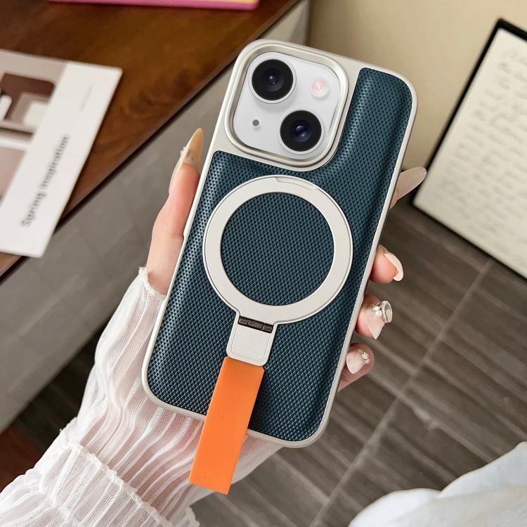 Anello con texture diamantata galvanizzata e supporto magnetico per telefono, For iPhone 15 Pro Max, For iPhone 15 Pro, For iPhone 15 Plus, For iPhone 15