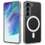 Custodia magnetica MagSafe in acrilico trasparente TPU con foro grande per fotocamera, For Galaxy S26 FE 5G, For Samsung Galaxy S26+ 5G, For Samsung Galaxy S26 Ultra 5G, For Samsung Galaxy S26 5G, For Samsung Galaxy S25 FE 5G                           ...
