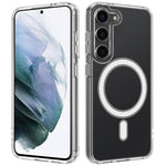 Custodia magnetica MagSafe in acrilico trasparente TPU con foro grande per fotocamera, For Galaxy S26 FE 5G, For Samsung Galaxy S26+ 5G, For Samsung Galaxy S26 Ultra 5G, For Samsung Galaxy S26 5G, For Samsung Galaxy S25 FE 5G                           ...