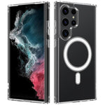 Custodia magnetica MagSafe in acrilico trasparente TPU con foro grande per fotocamera, For Galaxy S26 FE 5G, For Samsung Galaxy S26+ 5G, For Samsung Galaxy S26 Ultra 5G, For Samsung Galaxy S26 5G, For Samsung Galaxy S25 FE 5G                           ...