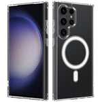 Custodia magnetica MagSafe in acrilico trasparente TPU con foro grande per fotocamera, For Galaxy S26 FE 5G, For Samsung Galaxy S26+ 5G, For Samsung Galaxy S26 Ultra 5G, For Samsung Galaxy S26 5G, For Samsung Galaxy S25 FE 5G                           ...