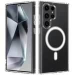 Custodia magnetica MagSafe in acrilico trasparente TPU con foro grande per fotocamera, For Galaxy S26 FE 5G, For Samsung Galaxy S26+ 5G, For Samsung Galaxy S26 Ultra 5G, For Samsung Galaxy S26 5G, For Samsung Galaxy S25 FE 5G                           ...