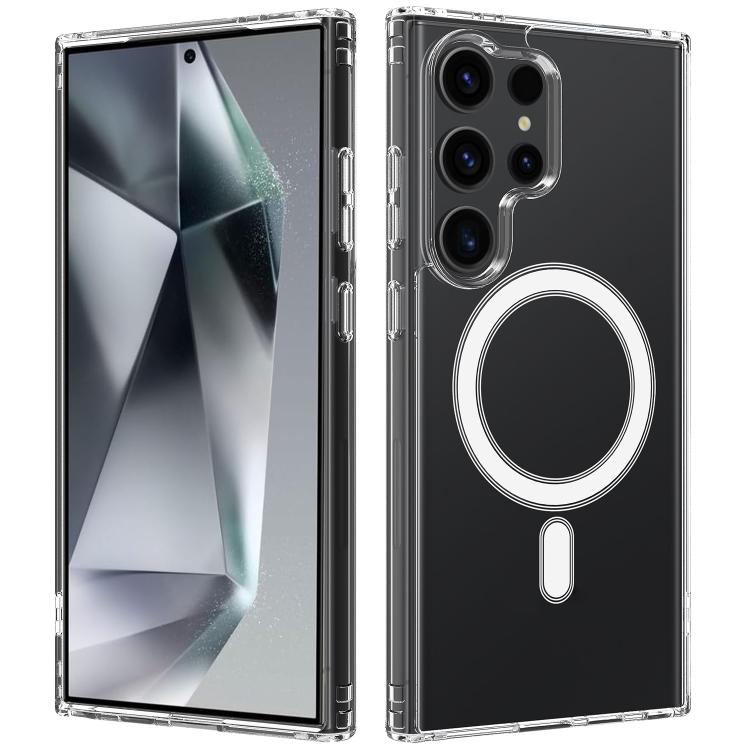 Custodia magnetica MagSafe in acrilico trasparente TPU con foro grande per fotocamera, For Galaxy S26 FE 5G, For Samsung Galaxy S26+ 5G, For Samsung Galaxy S26 Ultra 5G, For Samsung Galaxy S26 5G, For Samsung Galaxy S25 FE 5G                           ...