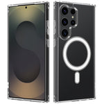 Custodia magnetica MagSafe in acrilico trasparente TPU con foro grande per fotocamera, For Galaxy S26 FE 5G, For Samsung Galaxy S26+ 5G, For Samsung Galaxy S26 Ultra 5G, For Samsung Galaxy S26 5G, For Samsung Galaxy S25 FE 5G                           ...