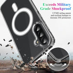 Custodia magnetica MagSafe in acrilico trasparente TPU con foro grande per fotocamera, For Galaxy S26 FE 5G, For Samsung Galaxy S26+ 5G, For Samsung Galaxy S26 Ultra 5G, For Samsung Galaxy S26 5G, For Samsung Galaxy S25 FE 5G                           ...