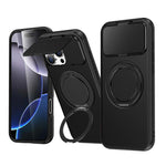 ShellGod - Supporto magnetico girevole con protezione per obiettivo in PC TPU - Custodia ibrida per telefono, For iPhone 17e / 16e, For iPhone Air, For iPhone 16 Pro Max, For iPhone 16 Pro