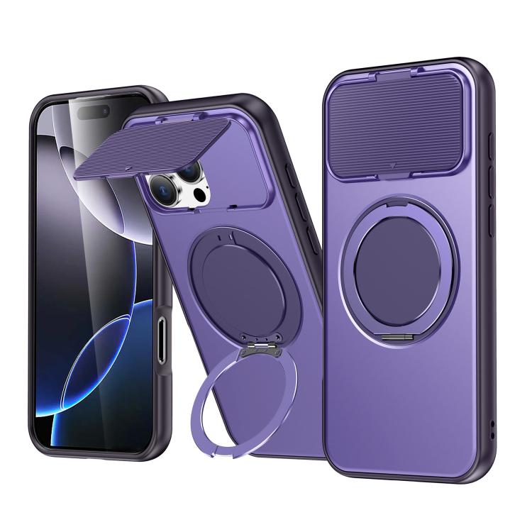 ShellGod - Supporto magnetico girevole con protezione per obiettivo in PC TPU - Custodia ibrida per telefono, For iPhone 17e / 16e, For iPhone Air, For iPhone 16 Pro Max, For iPhone 16 Pro