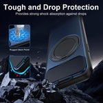 ShellGod - Supporto magnetico girevole con protezione per obiettivo in PC TPU - Custodia ibrida per telefono, For iPhone 17e / 16e, For iPhone Air, For iPhone 16 Pro Max, For iPhone 16 Pro