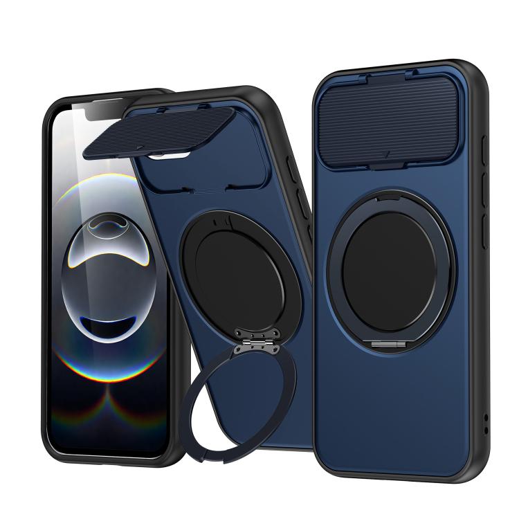 ShellGod - Supporto magnetico girevole con protezione per obiettivo in PC TPU - Custodia ibrida per telefono, For iPhone 17e / 16e, For iPhone Air, For iPhone 16 Pro Max, For iPhone 16 Pro