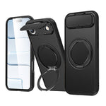 ShellGod - Supporto magnetico girevole con protezione per obiettivo in PC TPU - Custodia ibrida per telefono, For iPhone 17e / 16e, For iPhone Air, For iPhone 16 Pro Max, For iPhone 16 Pro