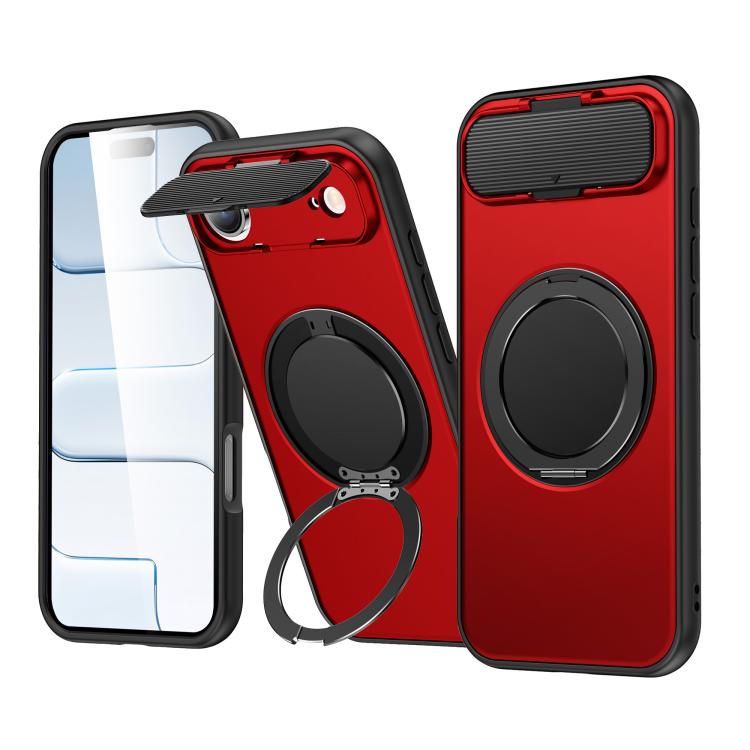 ShellGod - Supporto magnetico girevole con protezione per obiettivo in PC TPU - Custodia ibrida per telefono, For iPhone 17e / 16e, For iPhone Air, For iPhone 16 Pro Max, For iPhone 16 Pro