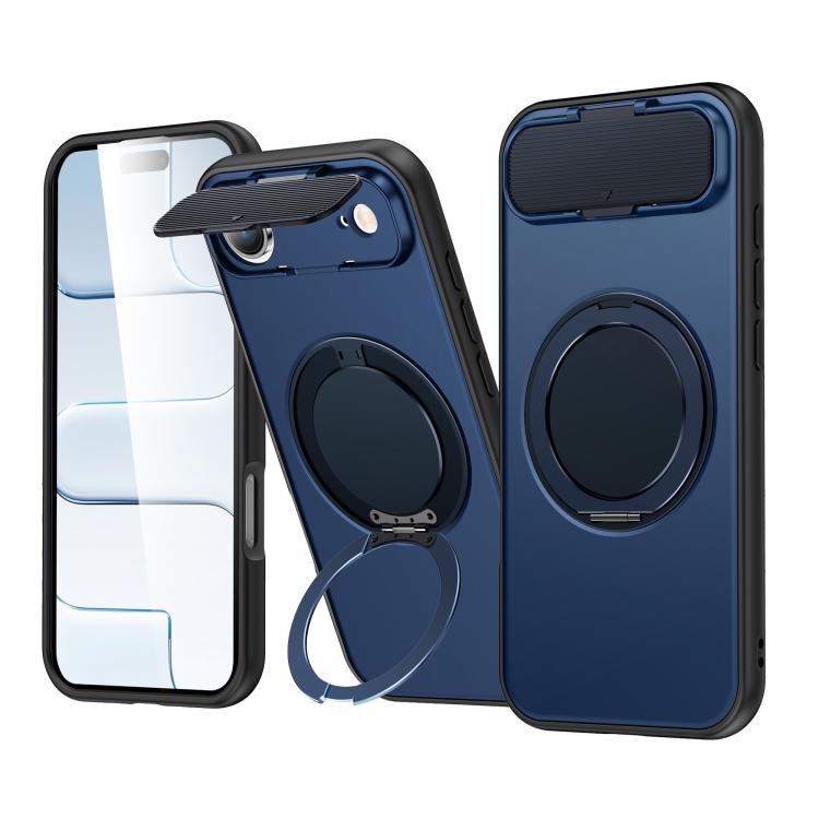 ShellGod - Supporto magnetico girevole con protezione per obiettivo in PC TPU - Custodia ibrida per telefono, For iPhone 17e / 16e, For iPhone Air, For iPhone 16 Pro Max, For iPhone 16 Pro
