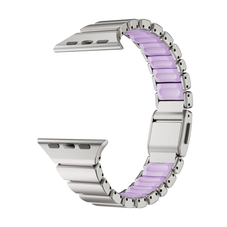 Cinturino per orologio magnetico in acciaio inossidabile con fibbia Norman e passante singolo per la vita., For Apple Watch 46mm / 49mm / 45mm / 44mm, For Apple Watch 42mm / 41mm / 40mm / 38mm