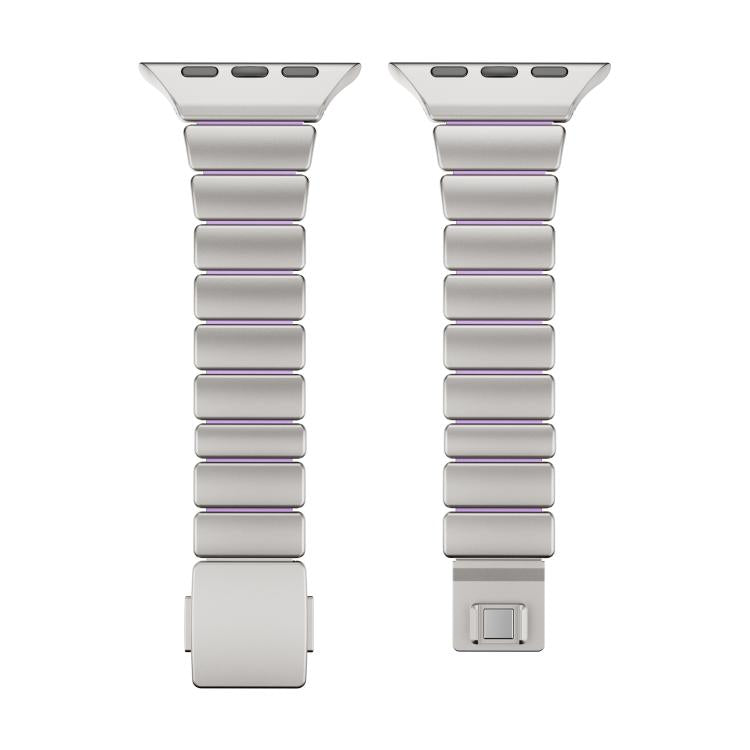 Cinturino per orologio magnetico in acciaio inossidabile con fibbia Norman e passante singolo per la vita., For Apple Watch 46mm / 49mm / 45mm / 44mm, For Apple Watch 42mm / 41mm / 40mm / 38mm