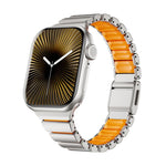 Cinturino per orologio magnetico in acciaio inossidabile con fibbia Norman e passante singolo per la vita., For Apple Watch 46mm / 49mm / 45mm / 44mm, For Apple Watch 42mm / 41mm / 40mm / 38mm