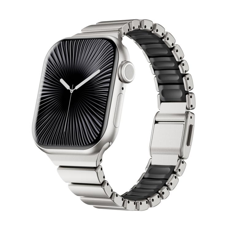 Cinturino per orologio magnetico in acciaio inossidabile con fibbia Norman e passante singolo per la vita., For Apple Watch 46mm / 49mm / 45mm / 44mm, For Apple Watch 42mm / 41mm / 40mm / 38mm