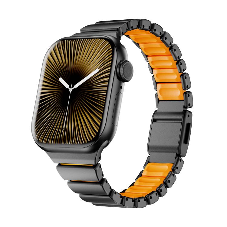 Cinturino per orologio magnetico in acciaio inossidabile con fibbia Norman e passante singolo per la vita., For Apple Watch 46mm / 49mm / 45mm / 44mm, For Apple Watch 42mm / 41mm / 40mm / 38mm