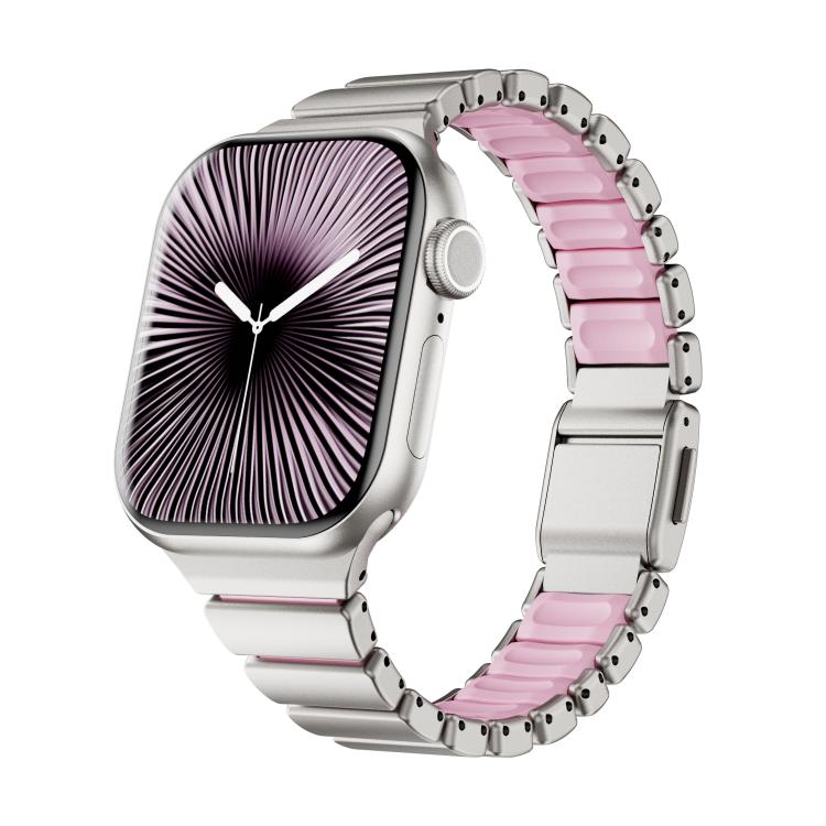 Cinturino per orologio magnetico in acciaio inossidabile con fibbia Norman e passante singolo per la vita., For Apple Watch 46mm / 49mm / 45mm / 44mm, For Apple Watch 42mm / 41mm / 40mm / 38mm