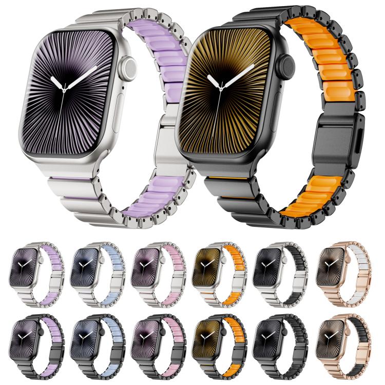 Cinturino per orologio magnetico in acciaio inossidabile con fibbia Norman e passante singolo per la vita., For Apple Watch 46mm / 49mm / 45mm / 44mm, For Apple Watch 42mm / 41mm / 40mm / 38mm