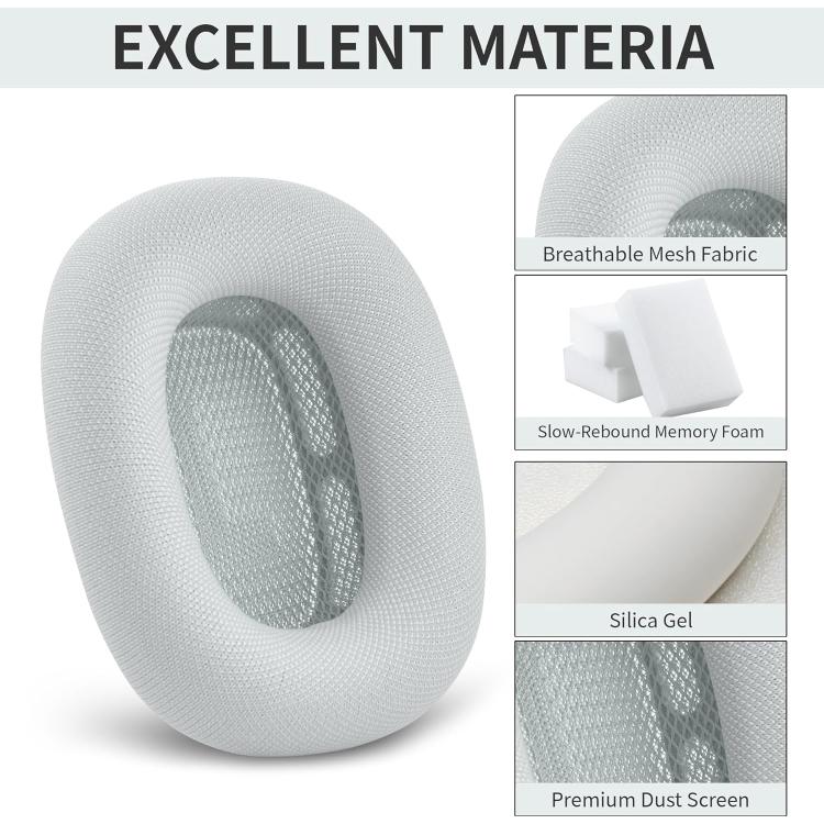 XDcase 1 paio di cuscinetti auricolari di ricambio magnetici in tessuto a rete, For AirPods Max