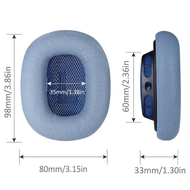 XDcase 1 paio di cuscinetti auricolari di ricambio magnetici in tessuto a rete, For AirPods Max