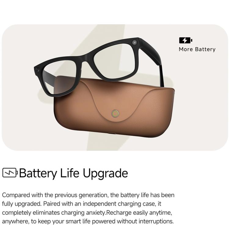 Occhiali MT5 Ultra Smart AI con fotocamera HD da 8 MP, registrazione video, trasmissione Wi-Fi e assistente vocale AI intelligente., Sunglasses, Anti Blue Light Lens