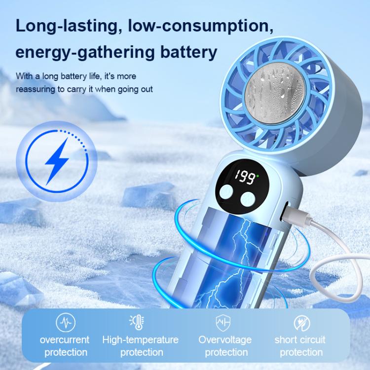 Ventilatore portatile WD-01 Mini Ice Cooling con display digitale