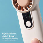 H07 Mini ventilatore portatile ad alta velocità con display digitale