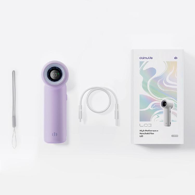 L03 Mini ventilatore portatile silenzioso ad alta velocità con display digitale