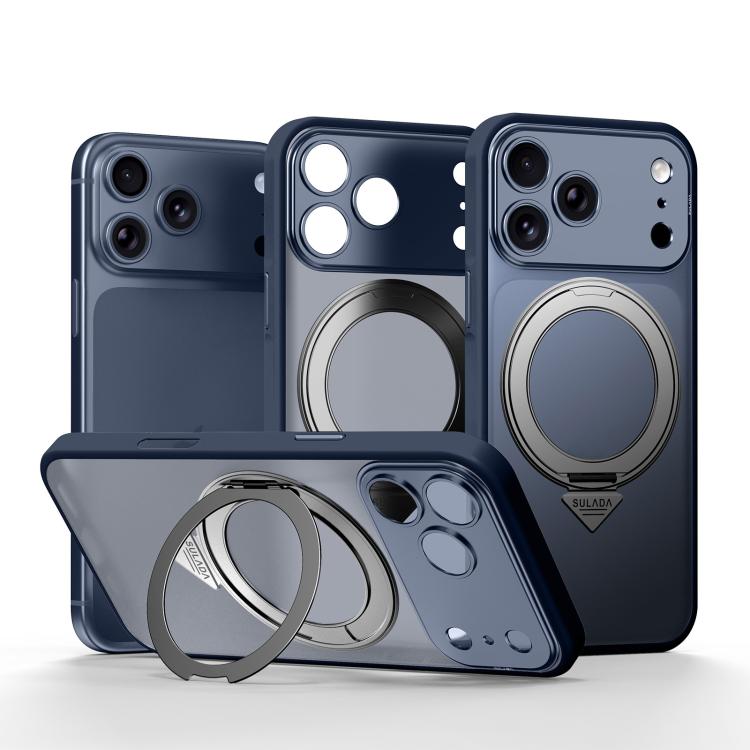 Custodia per telefono SULADA Transforms In 17 Pro semitrasparente opaca con supporto magnetico girevole., For iPhone 18 Pro, For iPhone 18 Pro Max, For iPhone 17 Pro Max, For iPhone 17 Pro