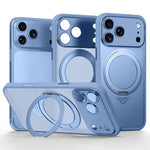 Custodia per telefono SULADA Transforms In 17 Pro semitrasparente opaca con supporto magnetico girevole., For iPhone 18 Pro, For iPhone 18 Pro Max, For iPhone 17 Pro Max, For iPhone 17 Pro