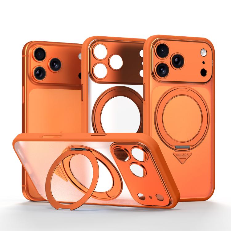 Custodia per telefono SULADA Transforms In 17 Pro semitrasparente opaca con supporto magnetico girevole., For iPhone 18 Pro, For iPhone 18 Pro Max, For iPhone 17 Pro Max, For iPhone 17 Pro