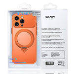 Custodia per telefono SULADA Transforms In 17 Pro semitrasparente opaca con supporto magnetico girevole., For iPhone 16 Pro Max, For iPhone 16 Pro
