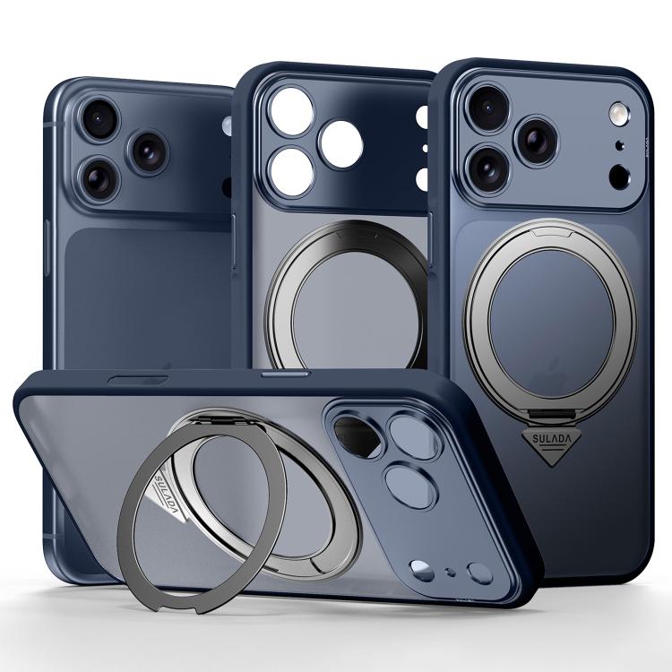 Custodia per telefono SULADA Transforms In 17 Pro semitrasparente opaca con supporto magnetico girevole., For iPhone 18 Pro, For iPhone 18 Pro Max, For iPhone 17 Pro Max, For iPhone 17 Pro