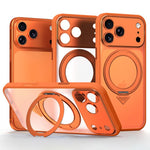 Custodia per telefono SULADA Transforms In 17 Pro semitrasparente opaca con supporto magnetico girevole., For iPhone 18 Pro, For iPhone 18 Pro Max, For iPhone 17 Pro Max, For iPhone 17 Pro