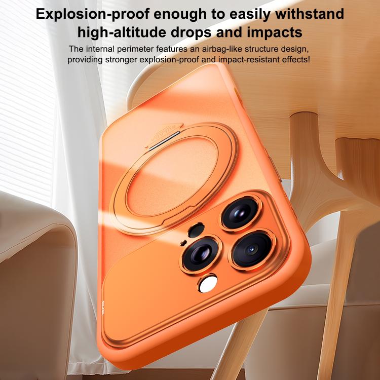 Custodia per telefono SULADA Transforms In 17 Pro semitrasparente opaca con supporto magnetico girevole., For iPhone 18 Pro, For iPhone 18 Pro Max, For iPhone 17 Pro Max, For iPhone 17 Pro