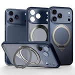 Custodia per telefono SULADA Transforms In 17 Pro semitrasparente opaca con supporto magnetico girevole., For iPhone 18 Pro, For iPhone 18 Pro Max, For iPhone 17 Pro Max, For iPhone 17 Pro