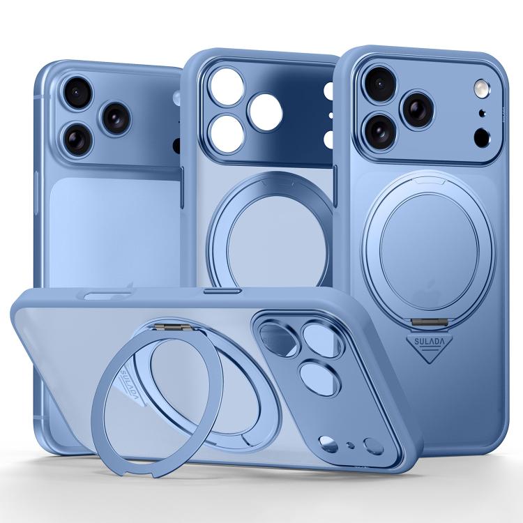 Custodia per telefono SULADA Transforms In 17 Pro semitrasparente opaca con supporto magnetico girevole., For iPhone 18 Pro, For iPhone 18 Pro Max, For iPhone 17 Pro Max, For iPhone 17 Pro
