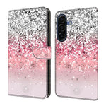 Custodia per telefono in ecopelle con effetto cristallo., For Samsung Galaxy A17 5G / 4G