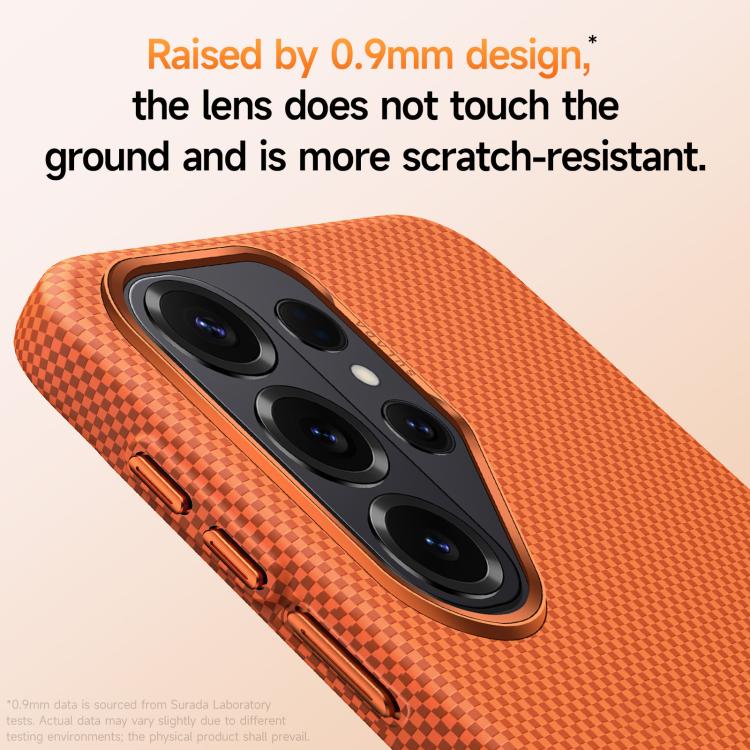 Custodia magnetica per telefono SULADA in Kevlar con motivo a griglia e texture effetto pelle., For Samsung Galaxy S26+ 5G, For Samsung Galaxy S26 Ultra 5G, For Samsung Galaxy S26 5G
