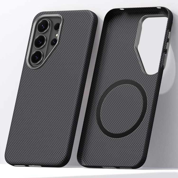 Custodia magnetica per telefono SULADA in Kevlar con motivo a griglia e texture effetto pelle., For Samsung Galaxy S26+ 5G, For Samsung Galaxy S26 Ultra 5G, For Samsung Galaxy S26 5G