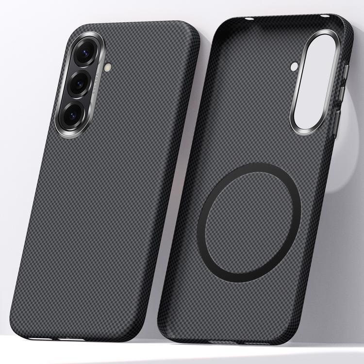 Custodia magnetica per telefono SULADA in Kevlar con motivo a griglia e texture effetto pelle., For Samsung Galaxy S26+ 5G, For Samsung Galaxy S26 Ultra 5G, For Samsung Galaxy S26 5G