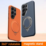Custodia per telefono SULADA con griglia in Kevlar, effetto pelle e supporto magnetico girevole., For Samsung Galaxy S26+ 5G, For Samsung Galaxy S26 Ultra 5G, For Samsung Galaxy S26 5G