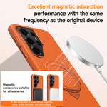Custodia per telefono SULADA con griglia in Kevlar, effetto pelle e supporto magnetico girevole., For Samsung Galaxy S26+ 5G, For Samsung Galaxy S26 Ultra 5G, For Samsung Galaxy S26 5G