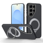 Custodia per telefono SULADA con griglia in Kevlar, effetto pelle e supporto magnetico girevole., For Samsung Galaxy S26+ 5G, For Samsung Galaxy S26 Ultra 5G, For Samsung Galaxy S26 5G