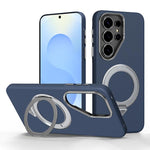 Custodia per telefono SULADA con griglia in Kevlar, effetto pelle e supporto magnetico girevole., For Samsung Galaxy S26+ 5G, For Samsung Galaxy S26 Ultra 5G, For Samsung Galaxy S26 5G