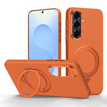 Custodia per telefono SULADA con griglia in Kevlar, effetto pelle e supporto magnetico girevole., For Samsung Galaxy S26+ 5G, For Samsung Galaxy S26 Ultra 5G, For Samsung Galaxy S26 5G