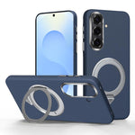 Custodia per telefono SULADA con griglia in Kevlar, effetto pelle e supporto magnetico girevole., For Samsung Galaxy S26+ 5G, For Samsung Galaxy S26 Ultra 5G, For Samsung Galaxy S26 5G