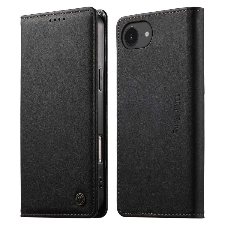 Custodia per telefono Dierfeng in pelle vegana con chiusura magnetica e protezione RFID in metallo., For iPhone 17e / 16e, For iPhone 17 Pro Max, For iPhone 17 Pro, For iPhone 17